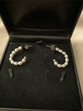 Honora Sterling Silver Pearl Hoop Earrings
